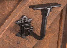 Load image into Gallery viewer, Industrial style black steel bracket for handrails & shelfs