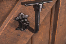 Load image into Gallery viewer, Industrial style black steel bracket for handrails & shelfs