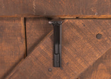 Load image into Gallery viewer, black Industrial style wrought iron bracket for handrails & shelfs
