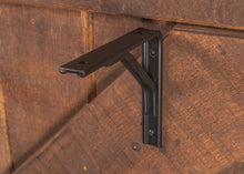 Load image into Gallery viewer, black Industrial style wrought iron bracket for handrails & shelfs