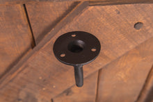 Load image into Gallery viewer, Industrial style black wrought iron bracket for handrails & shelfs