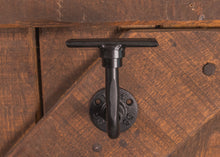 Load image into Gallery viewer, Industrial style black bracket for handrails & shelfs
