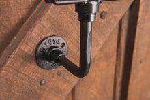 Load image into Gallery viewer, Industrial style black bracket for handrails & shelfs
