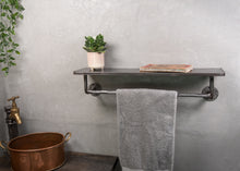Load image into Gallery viewer, Industrial Towel Rail & shelf towel holder
