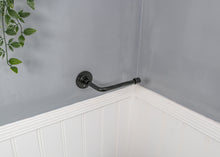 Load image into Gallery viewer, Industrial black toilet roll holder