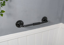 Load image into Gallery viewer, Black Cast iron & steel Industrial towel rail