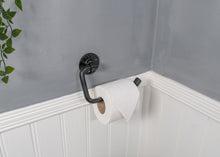 Load image into Gallery viewer, Industrial black toilet roll holder