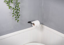 Load image into Gallery viewer, Steel black toilet roll holder