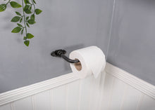 Load image into Gallery viewer, Steel black toilet roll holder