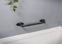 Load image into Gallery viewer, Steel black towel rail