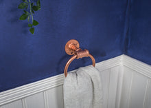 Load image into Gallery viewer, Towel ring, towel rail industrial copper finish.