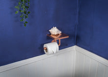 Load image into Gallery viewer, Copper Toilet roll holder & shelf toilet paper holder