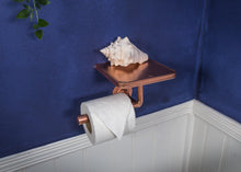 Load image into Gallery viewer, Copper Toilet roll holder & shelf toilet paper holder