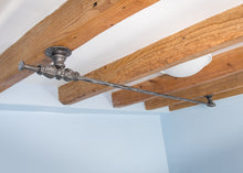 Load image into Gallery viewer, Industrial shower curtain rail 120cm -200 cm straight rail ceiling mounted