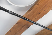 Load image into Gallery viewer, Industrial shower curtain rail 120cm -200 cm black straight rail ceiling mounted