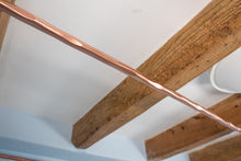 Load image into Gallery viewer, Industrial shower curtain rail copper wrought iron Rectangular & square ceiling mounted
