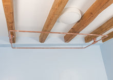Load image into Gallery viewer, Industrial shower curtain rail copper wrought iron Rectangular & square ceiling mounted