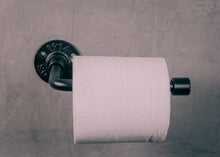 Load image into Gallery viewer, Industrial black toilet roll holder