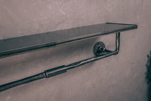 Load image into Gallery viewer, Industrial Towel Rail & shelf towel holder