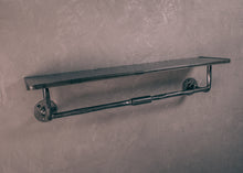Load image into Gallery viewer, Industrial Towel Rail & shelf towel holder