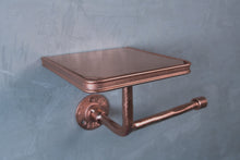 Load image into Gallery viewer, Copper Toilet roll holder & shelf toilet paper holder