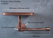 Load image into Gallery viewer, Copper Toilet roll holder & shelf toilet paper holder