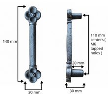 Load image into Gallery viewer, Gothic Cabinet Handle – Quatrefoil Design, 110mm Centres
