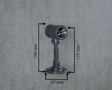 Load image into Gallery viewer, Industrial pipe foot rail Black
