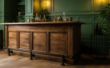 Load image into Gallery viewer, Industrial style bar foot rail Black
