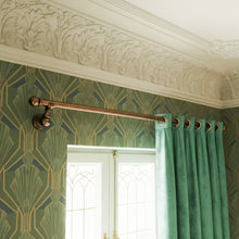Load image into Gallery viewer, Bronze metal curtain rail wrought iron wall mounted
