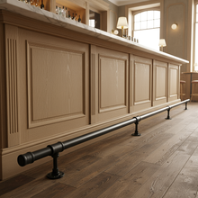 Load image into Gallery viewer, Industrial pipe foot rail Black

