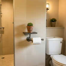 Load image into Gallery viewer, Industrial Toilet roll holder &amp; shelf toilet paper holder
