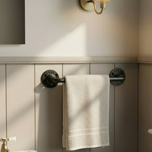 Load image into Gallery viewer, Black Cast iron &amp; steel Industrial towel rail
