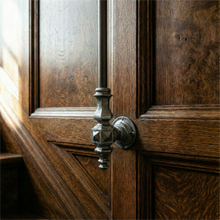 Load image into Gallery viewer, Victorian Style Iron Spindles | Natural metal Side Mount Balusters | 1100mm Tall Face Fix Railing | Classic Edwardian Stair Decor
