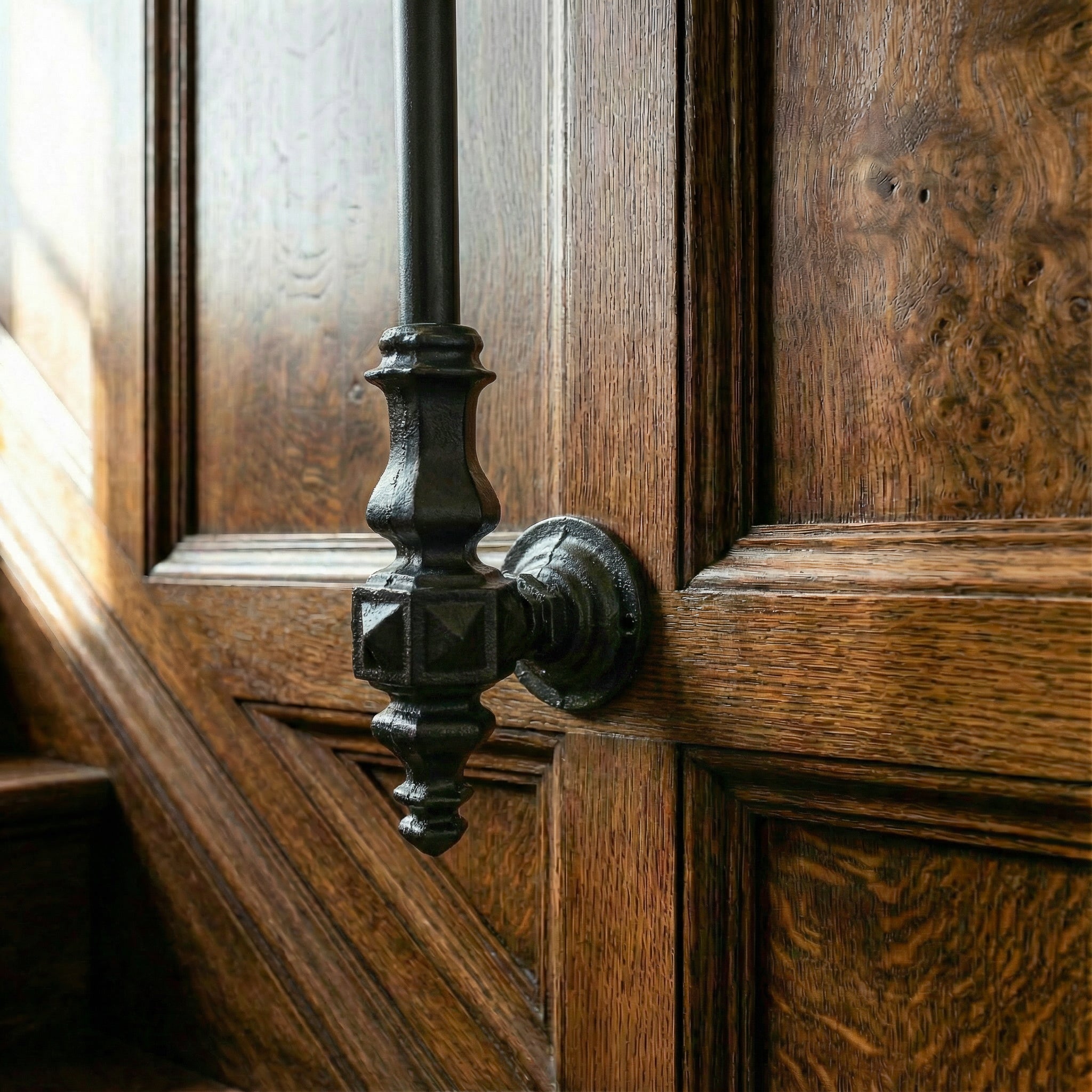 Victorian Style Iron Spindles | Satin Black Side Mount Balusters | 110 ...