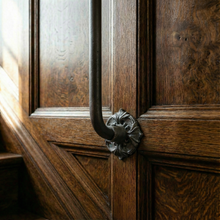 Load image into Gallery viewer, Floral Stair Spindles | Hidden "Pin Fix" Side Mount | Hand Forged 14mm Iron | French Baroque Stair Railing | Seamless Baluster
