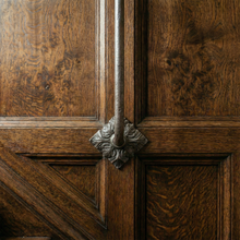 Load image into Gallery viewer, Diamond Leaf Iron Stair Spindles | Hidden Fix Side Mount | Hand Forged Hammered Steel | French Gothic Stair Railing | Ornate Baluster
