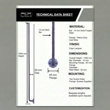 Load image into Gallery viewer, Floral Rosette Iron Spindles | Ornate Side Mount Balusters | Hand Forged Bark Texture | Gothic Face Fix Railing | Cottage Stair Decor
