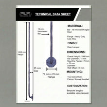 Load image into Gallery viewer, Gothic Ornate Iron Spindles | Hand Forged Hammered Steel | Victorian Gothic Stair Railing | Side Mount Face Fix Balusters | Period Decor
