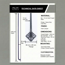 Load image into Gallery viewer, Fleur de Lis Iron Spindles | Side Mount Stair Balusters | Gothic Face Fix Railing | Custom Size  Metal Banister | Tudor Home Decor
