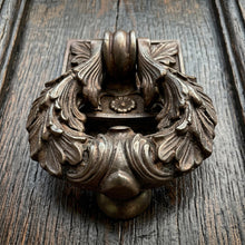 Load image into Gallery viewer, Ornate Floral Door Knocker – Aged Bronze Finish
