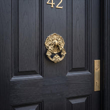 Load image into Gallery viewer, Ginkgo Leaf Door Knocker – Antique Brass Finish
