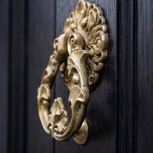 Load image into Gallery viewer, Ginkgo Leaf Door Knocker – Antique Brass Finish
