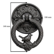 Load image into Gallery viewer, Black Bird Door Knocker – Cast Metal
