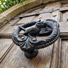 Load image into Gallery viewer, Black Bird Door Knocker – Cast Metal
