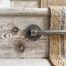 Load image into Gallery viewer, Pebbled Round Stair Rods, decorative bracket and bar detail
