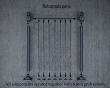 Load image into Gallery viewer, Black forged Wrought Iron Balustrades Handrail
