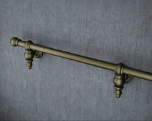 Load image into Gallery viewer, Ornate Aged Brass Stair Handrail wrought iron
