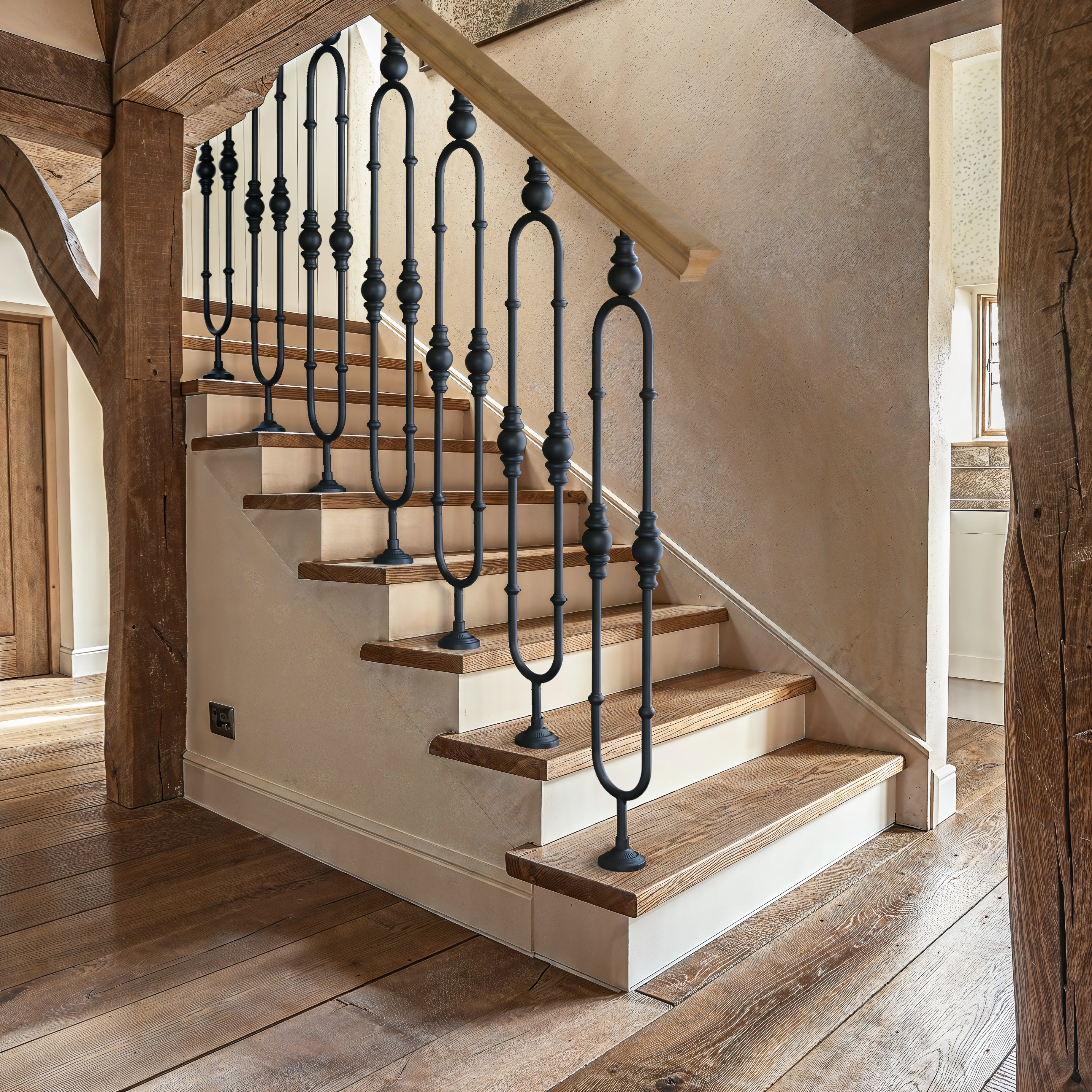 Wrought Iron stair spindle Black railing panel – middlefarmcrafts