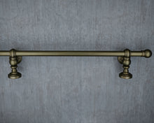 Load image into Gallery viewer, Ornate foot rail aged brass home bar foot rail

